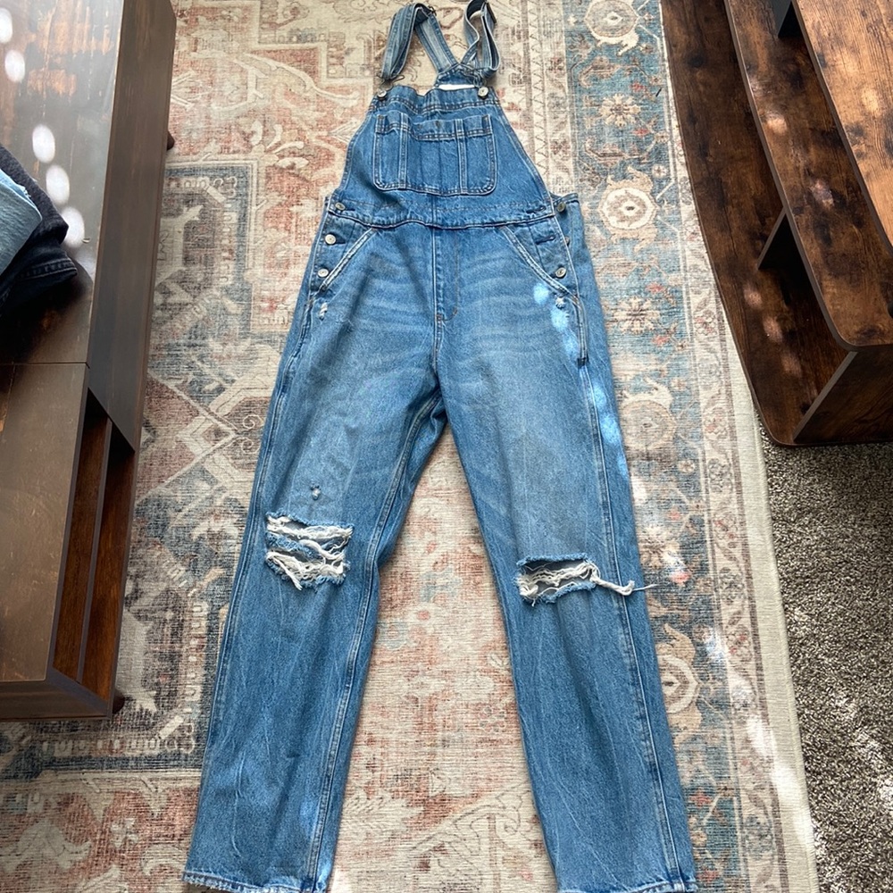 blue overalls
